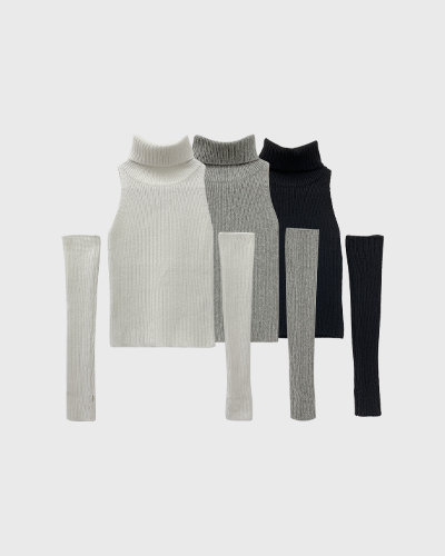 [Moden]Holiday Halter Knit Set(3color)(Fine Wool 55% Cashmere 3%)